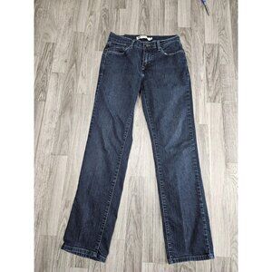 Levis 505 Jeans Womens 4 Short Blue Straight Leg Mid Rise Stretch Denim Classic